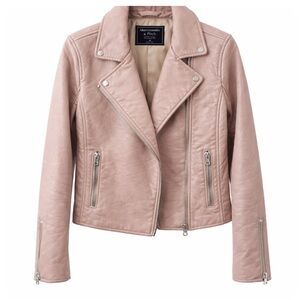Abercrombie & Fitch Light Pink Leather Jacket
